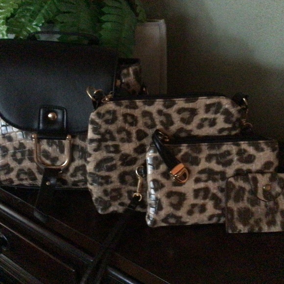 Leopard handbag set - Picture 1 of 1